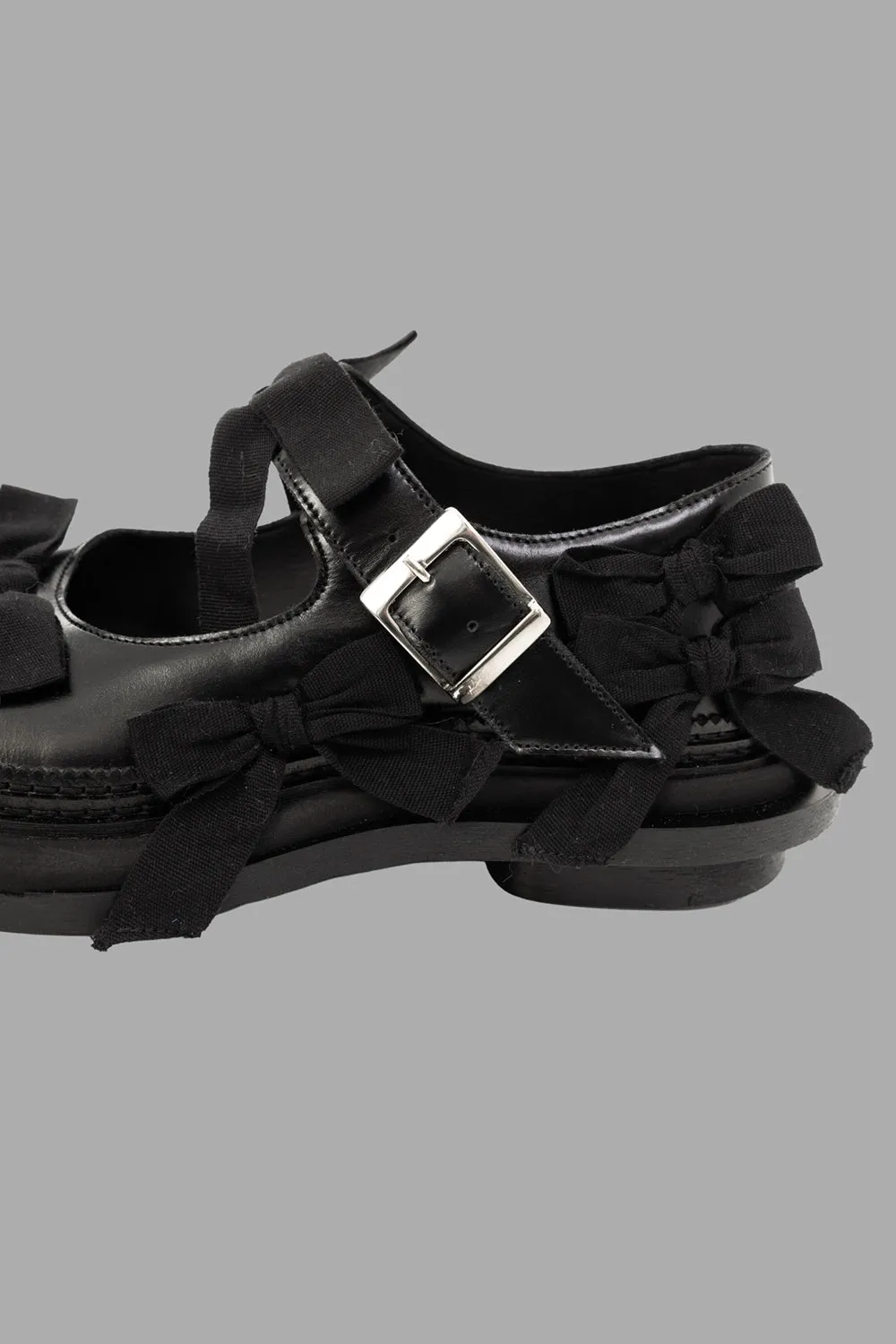 Mary Jane Superstrate with Canvas Bows in Black sold by Plus Zero Concept Store product image thumbnail 3