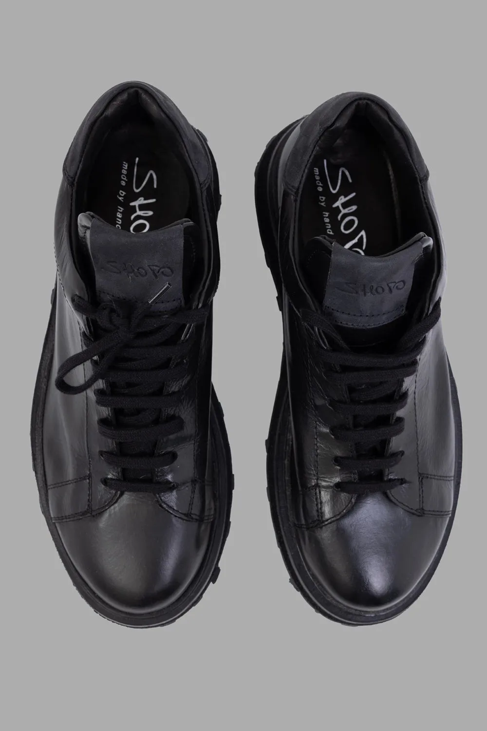 Leather Low-Top Sneakers with Lug Sole sold by Plus Zero Concept Store product image thumbnail 3