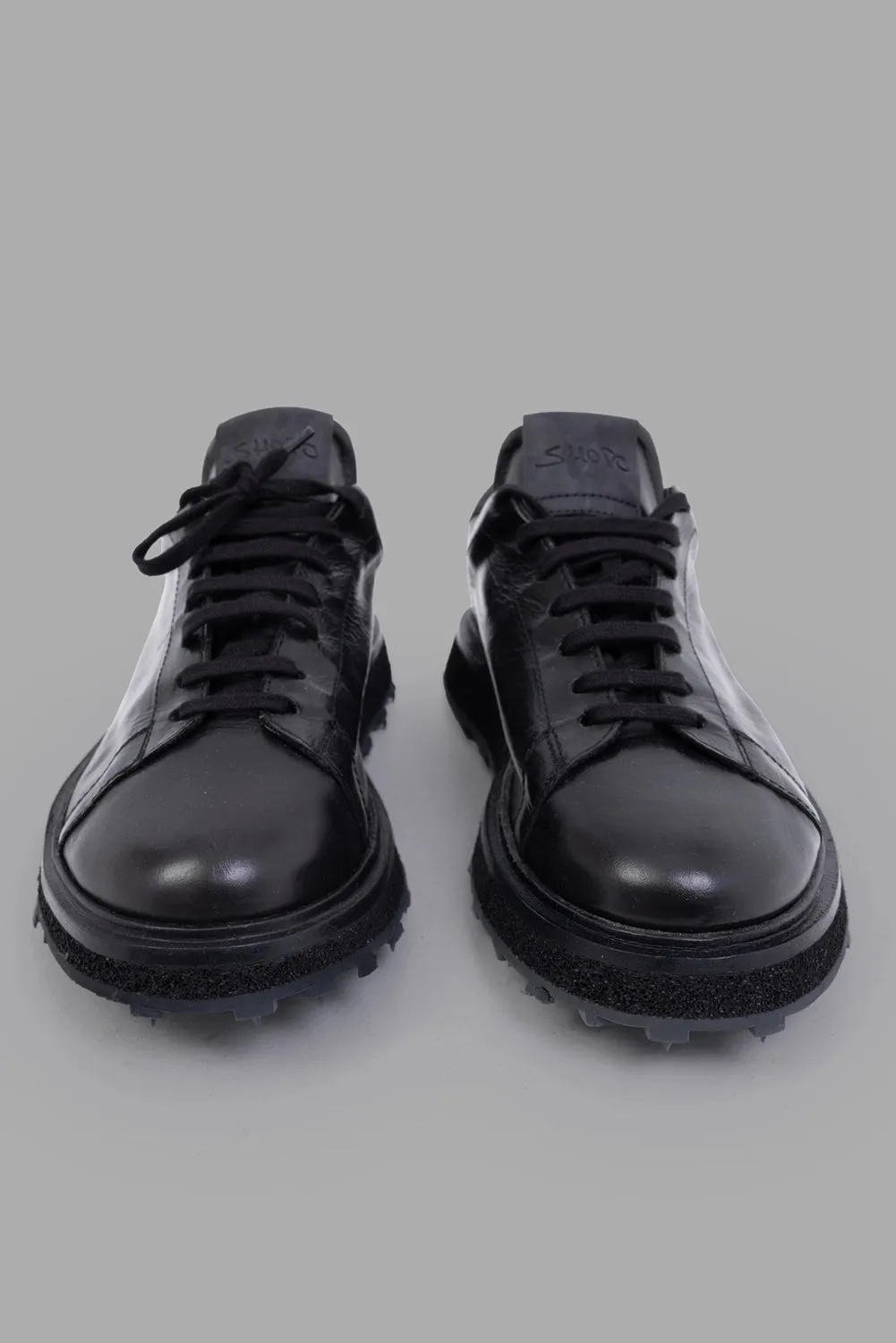 Leather Low-Top Sneakers with Lug Sole sold by Plus Zero Concept Store product image thumbnail 2