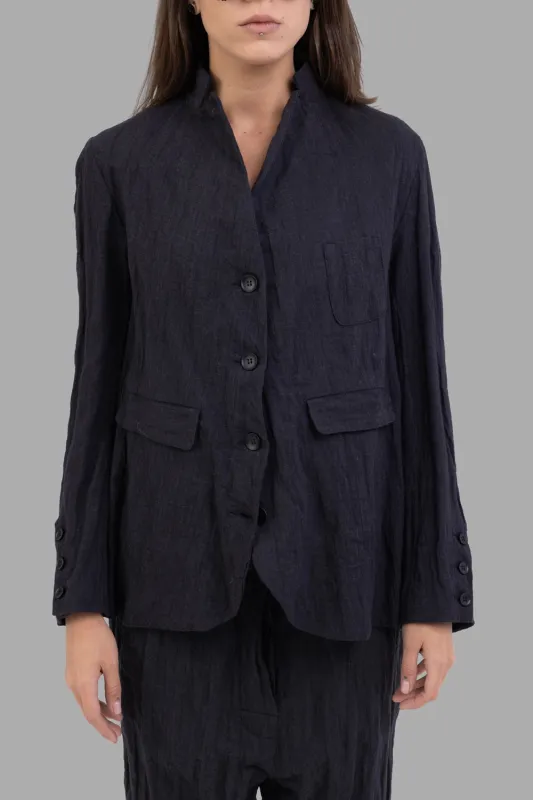 Crinkle-Texture Four-Button Blazer sold by Plus Zero Concept Store