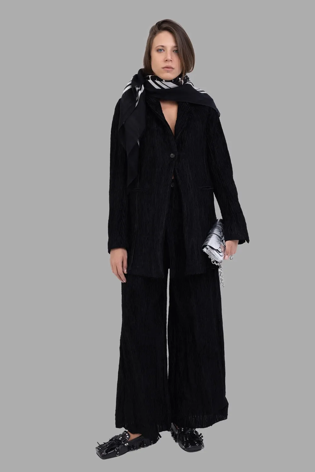 Ribbed Velvet Longline Blazer sold by Plus Zero Concept Store product image thumbnail 2