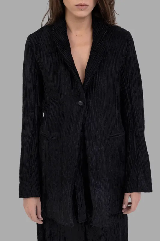 Ribbed Velvet Longline Blazer sold by Plus Zero Concept Store