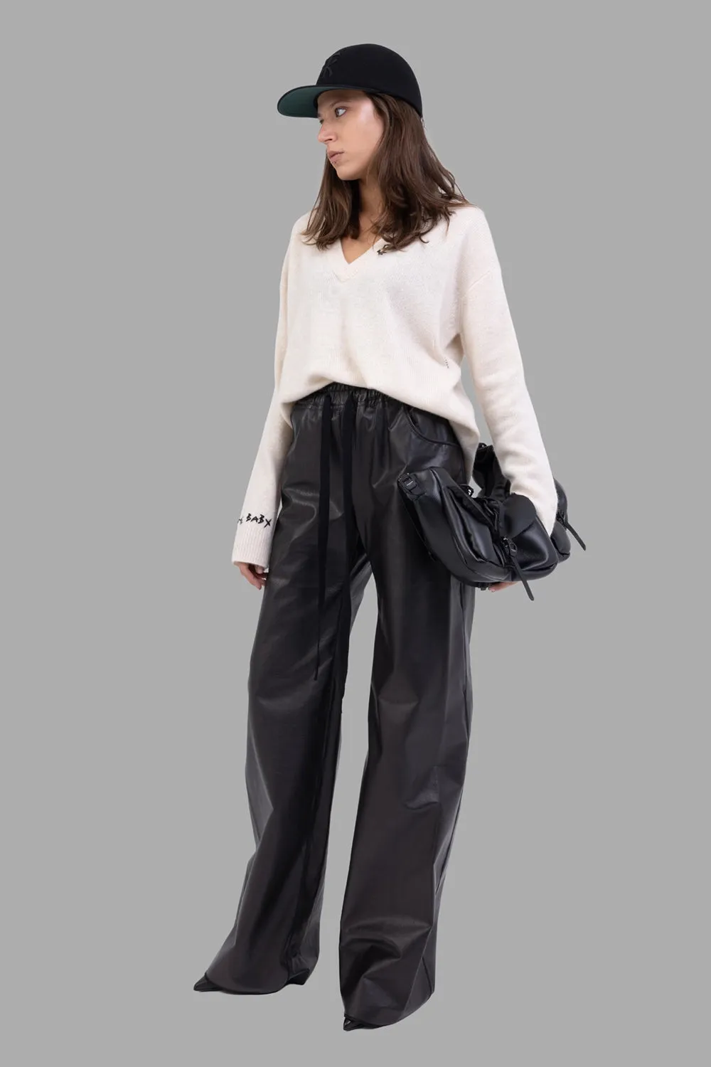 Wide-Leg Calf Leather Easy Pants sold by Plus Zero Concept Store product image thumbnail 2
