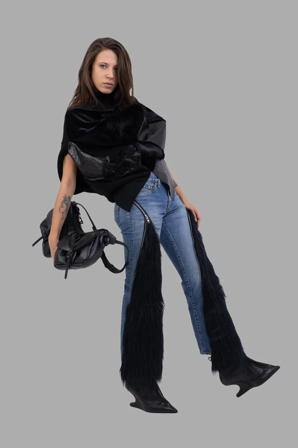 Denim & Faux-Fur Paneled Jeans | Junya Watanabe x Levi’s sold by Plus Zero Concept Store product image thumbnail 2