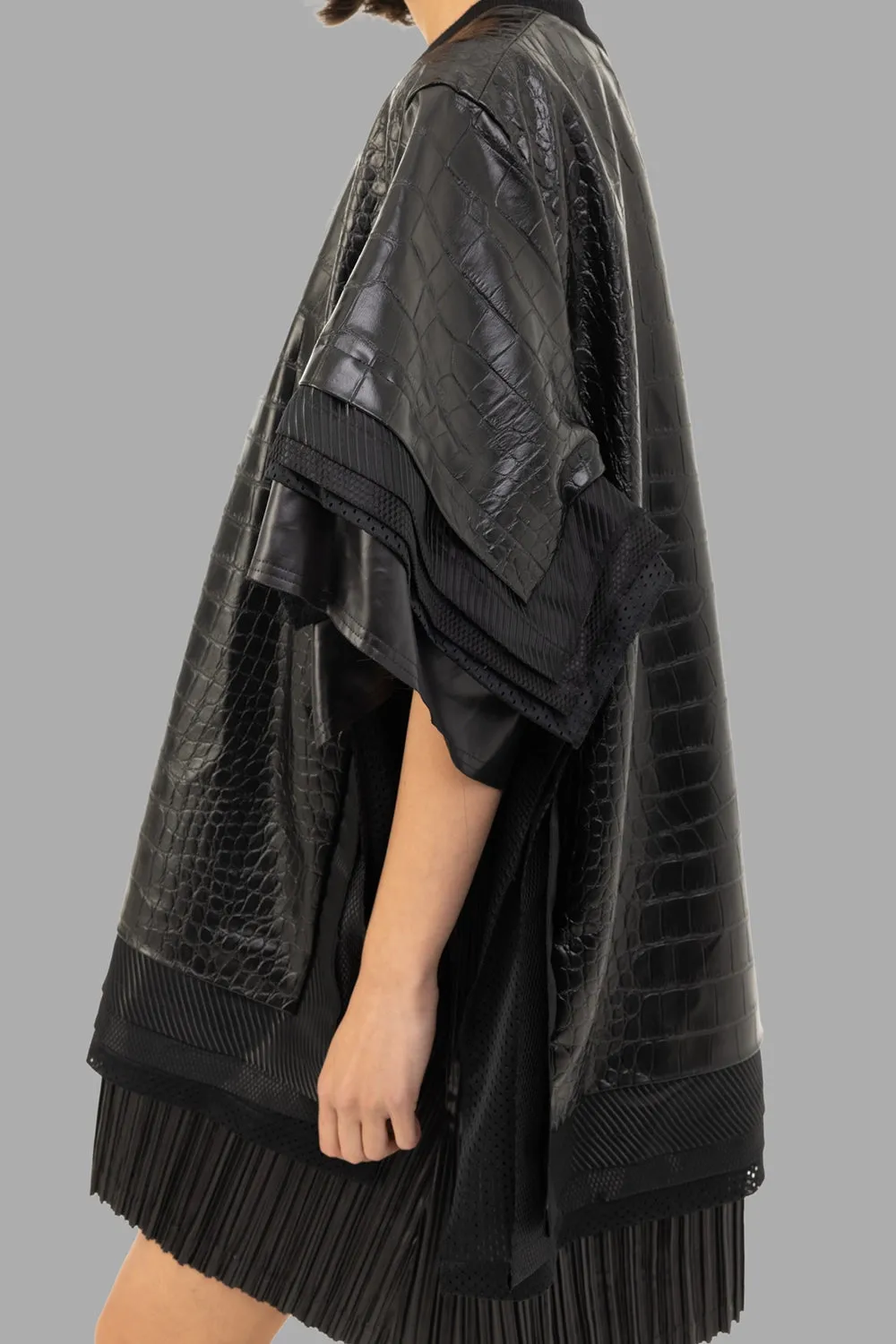 Croc-Embossed Faux-Leather Top sold by Plus Zero Concept Store product image thumbnail 4