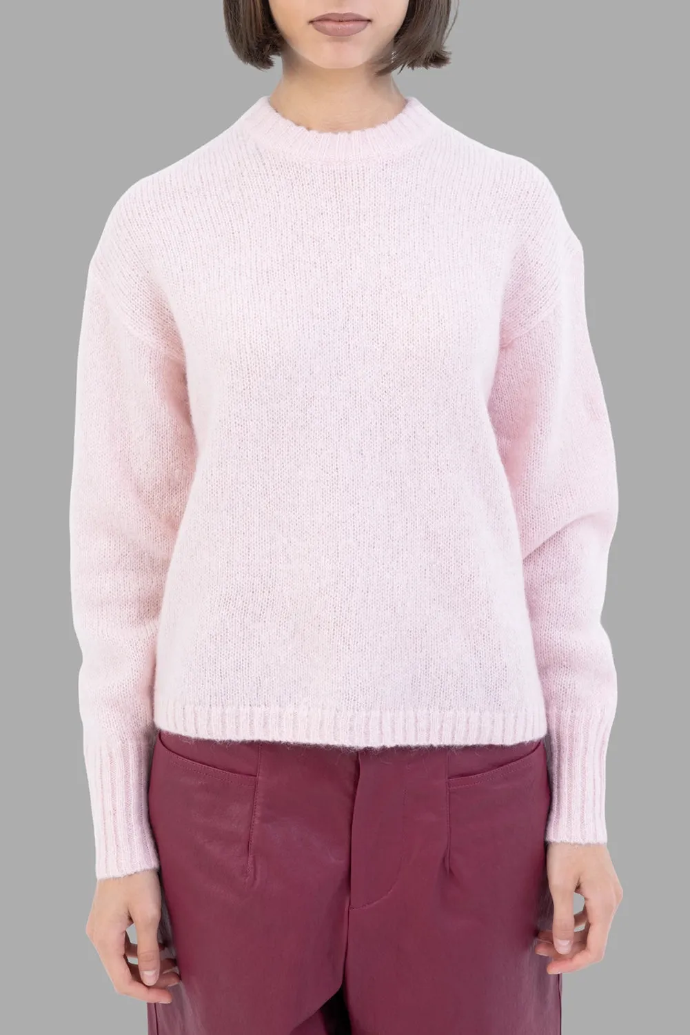 Brie Mohair-Blend Sweater in Chalk Pink sold by Plus Zero Concept Store