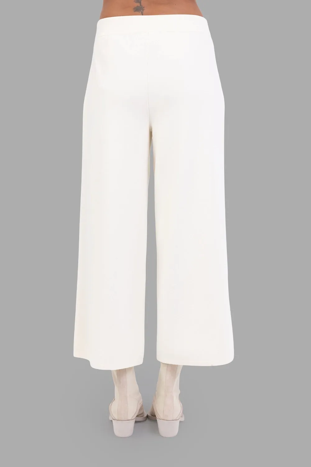 Viscose Knit Culottes in Ivory sold by Plus Zero Concept Store product image thumbnail 3