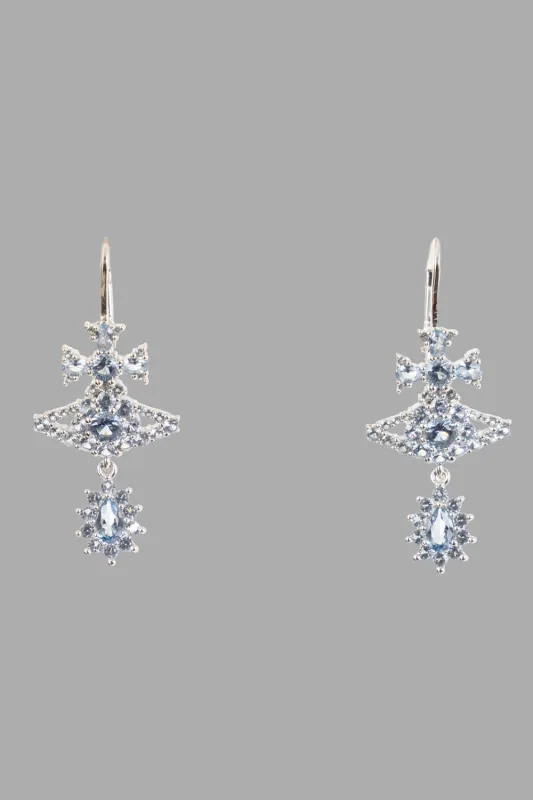 Ismene Blue-Crystal Drop Earrings sold by Plus Zero Concept Store