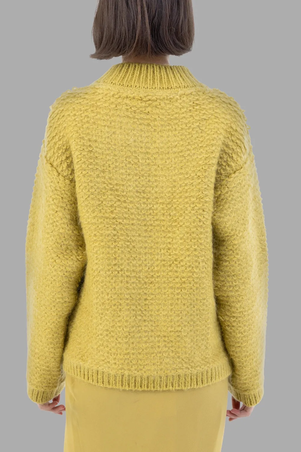Textured Crew-Neck Sweater in Oliva sold by Plus Zero Concept Store product image thumbnail 2