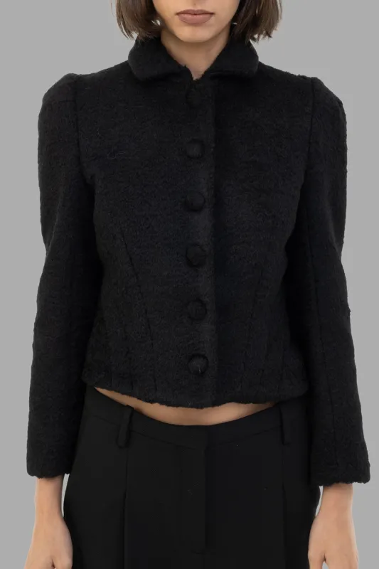 Fitted Hunter Jacket in Noir sold by Plus Zero Concept Store