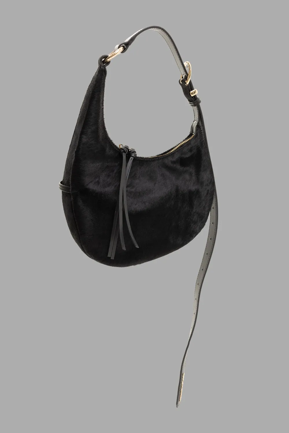 Small Hobo Bag in Noir sold by Plus Zero Concept Store
