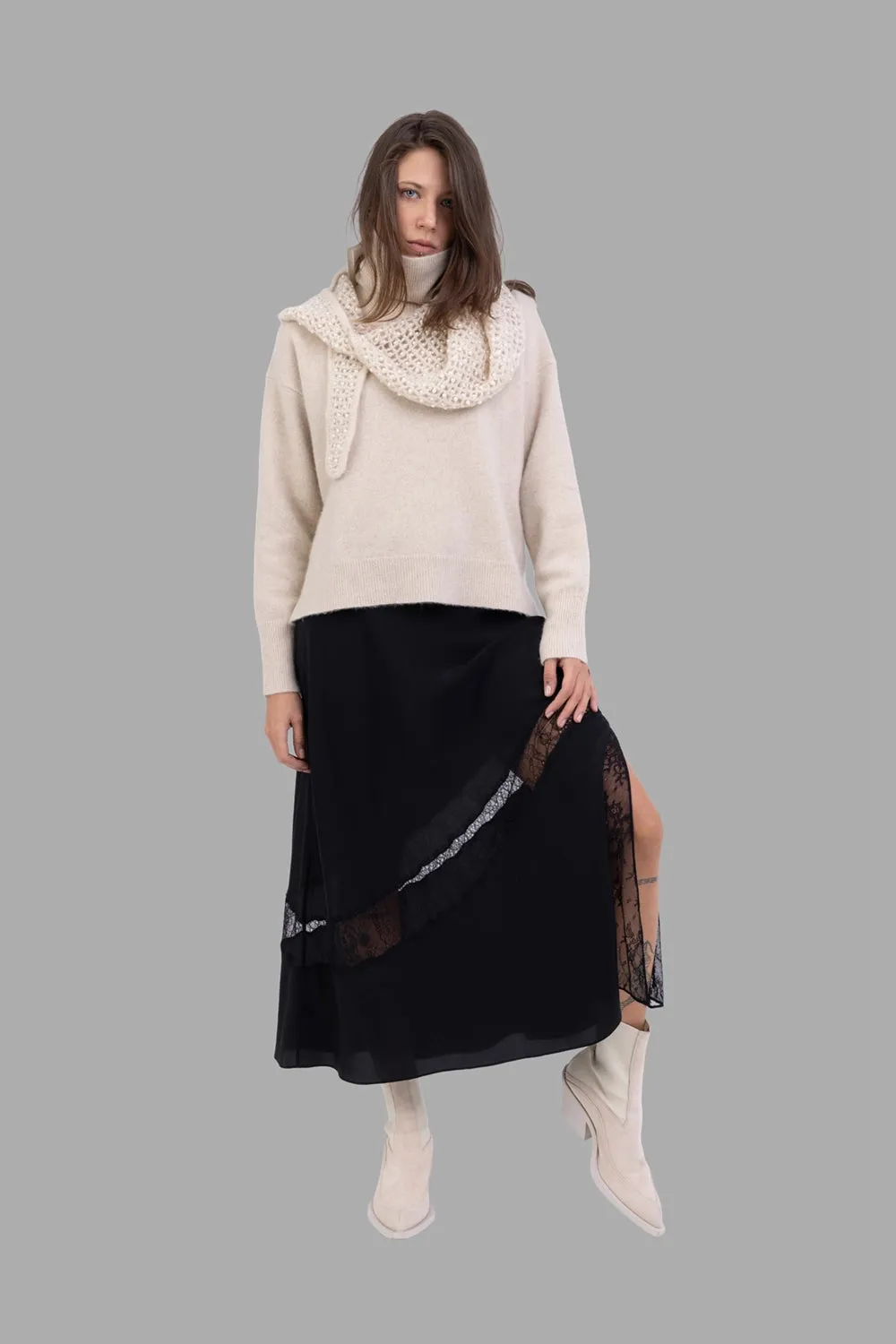Brushed Cashmere-Blend Turtleneck in Affogato sold by Plus Zero Concept Store product image thumbnail 2