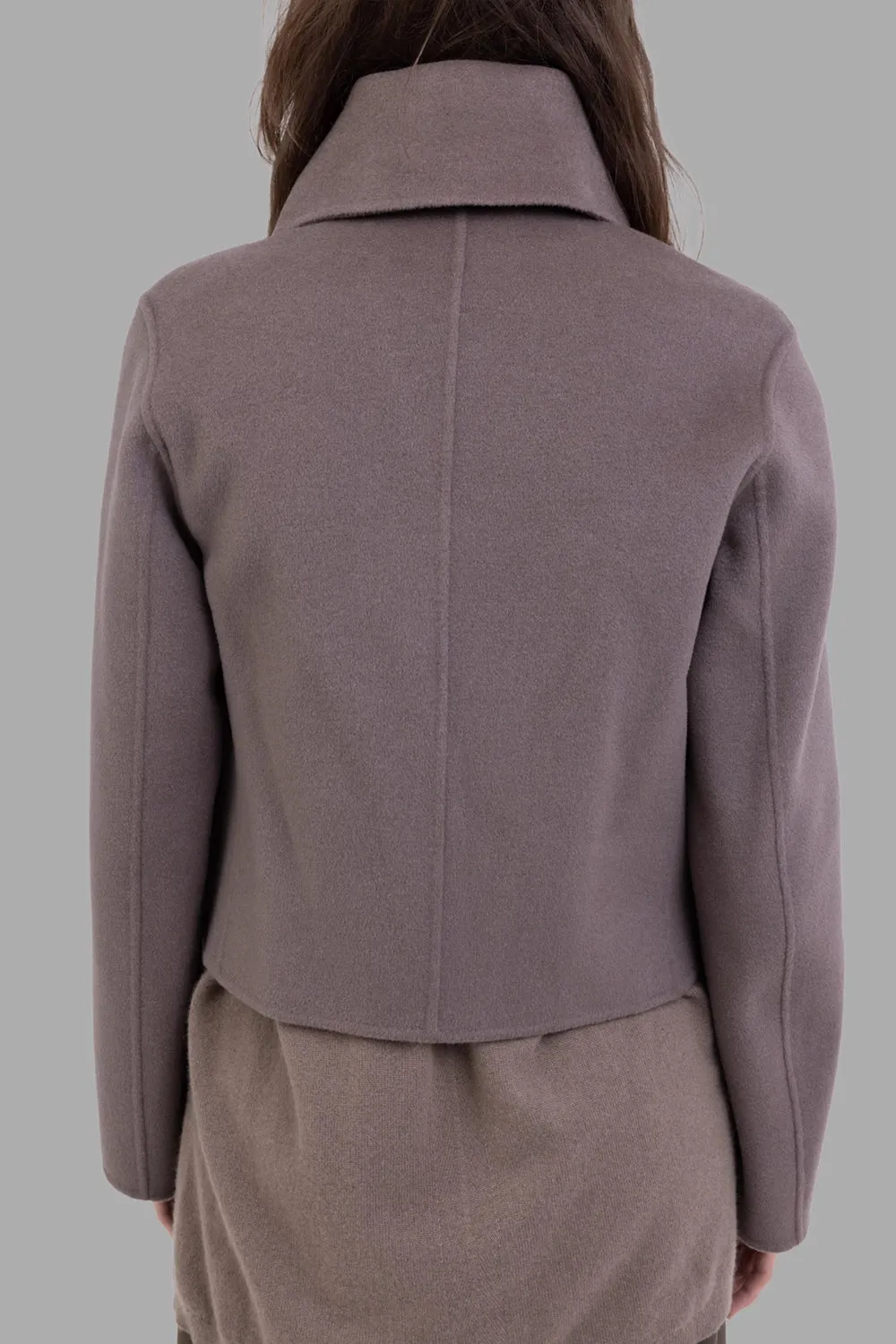 Double-Face Wool-Cashmere Jacket in Mushroom sold by Plus Zero Concept Store product image thumbnail 3