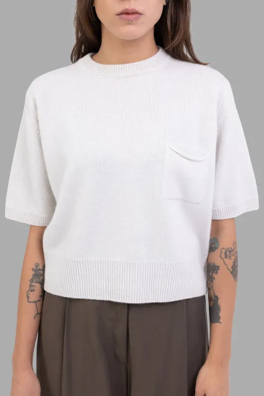 Short-Sleeve Knit Top in Stucco sold by Plus Zero Concept Store
