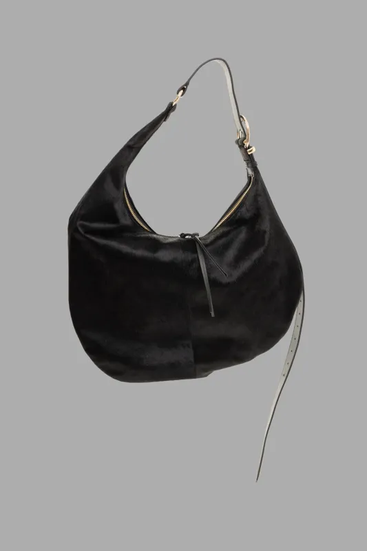 Large Hobo Bag in Noir sold by Plus Zero Concept Store