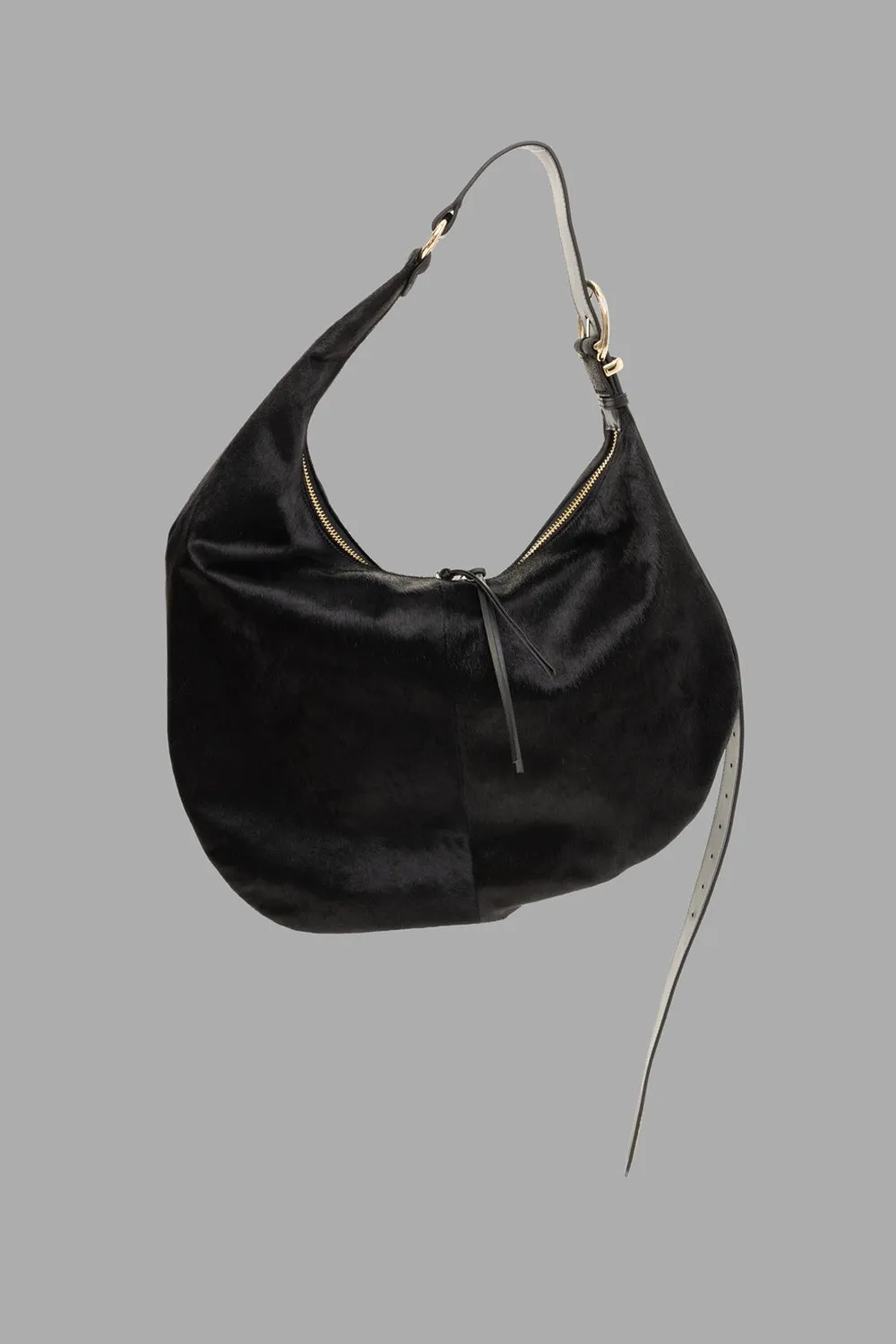 Large Hobo Bag in Noir sold by Plus Zero Concept Store