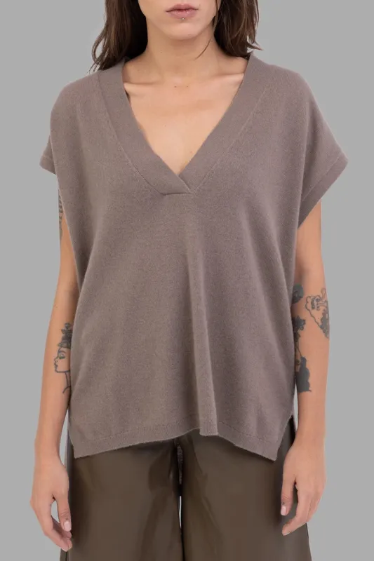 Light Pure Cashmere V-Neck Vest sold by Plus Zero Concept Store