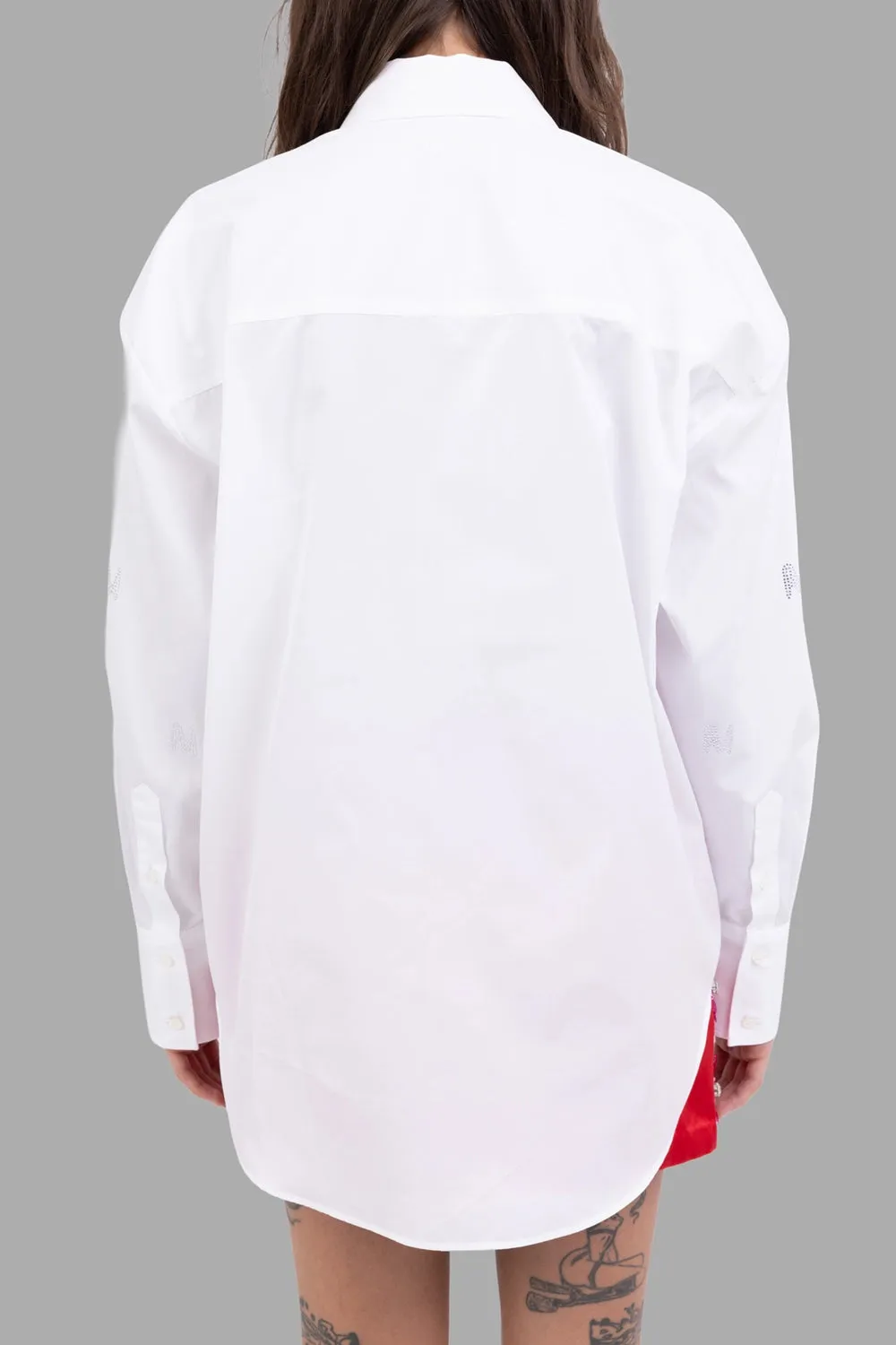 Cotton Poplin Crystal-Logo Oversized Shirt sold by Plus Zero Concept Store product image thumbnail 3