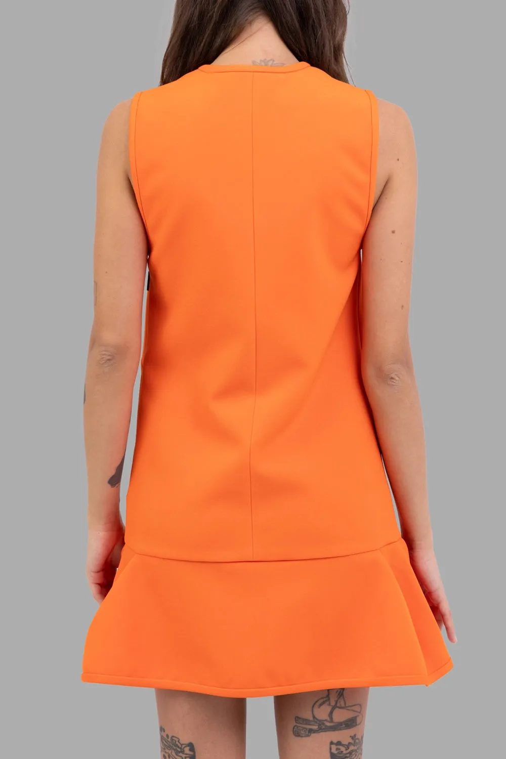Orange Bow V-neck Cady Mini Dress sold by Plus Zero Concept Store product image thumbnail 3
