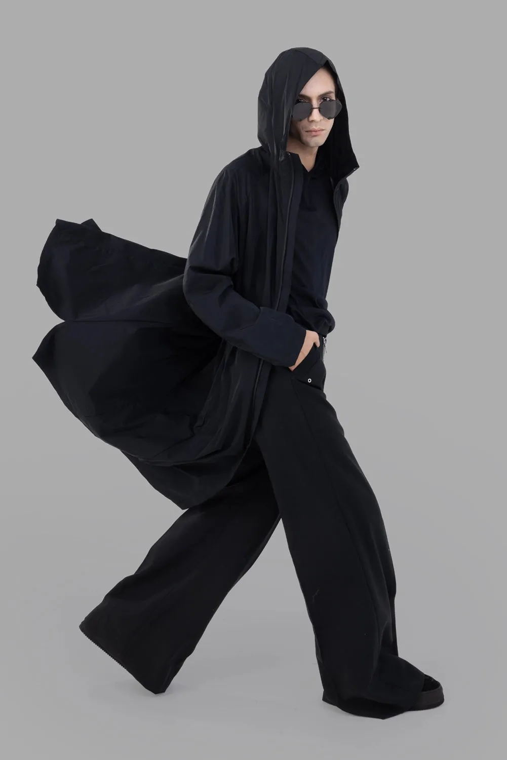 Black Light Hooded Coat sold by Plus Zero Concept Store product image thumbnail 3
