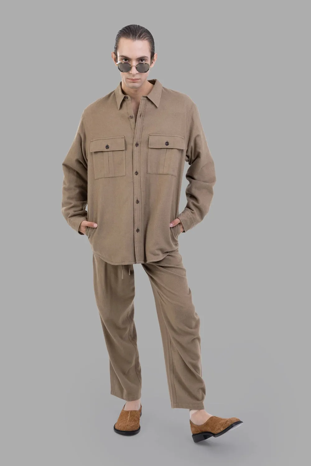 Camel Padded Overshirt sold by Plus Zero Concept Store product image thumbnail 3