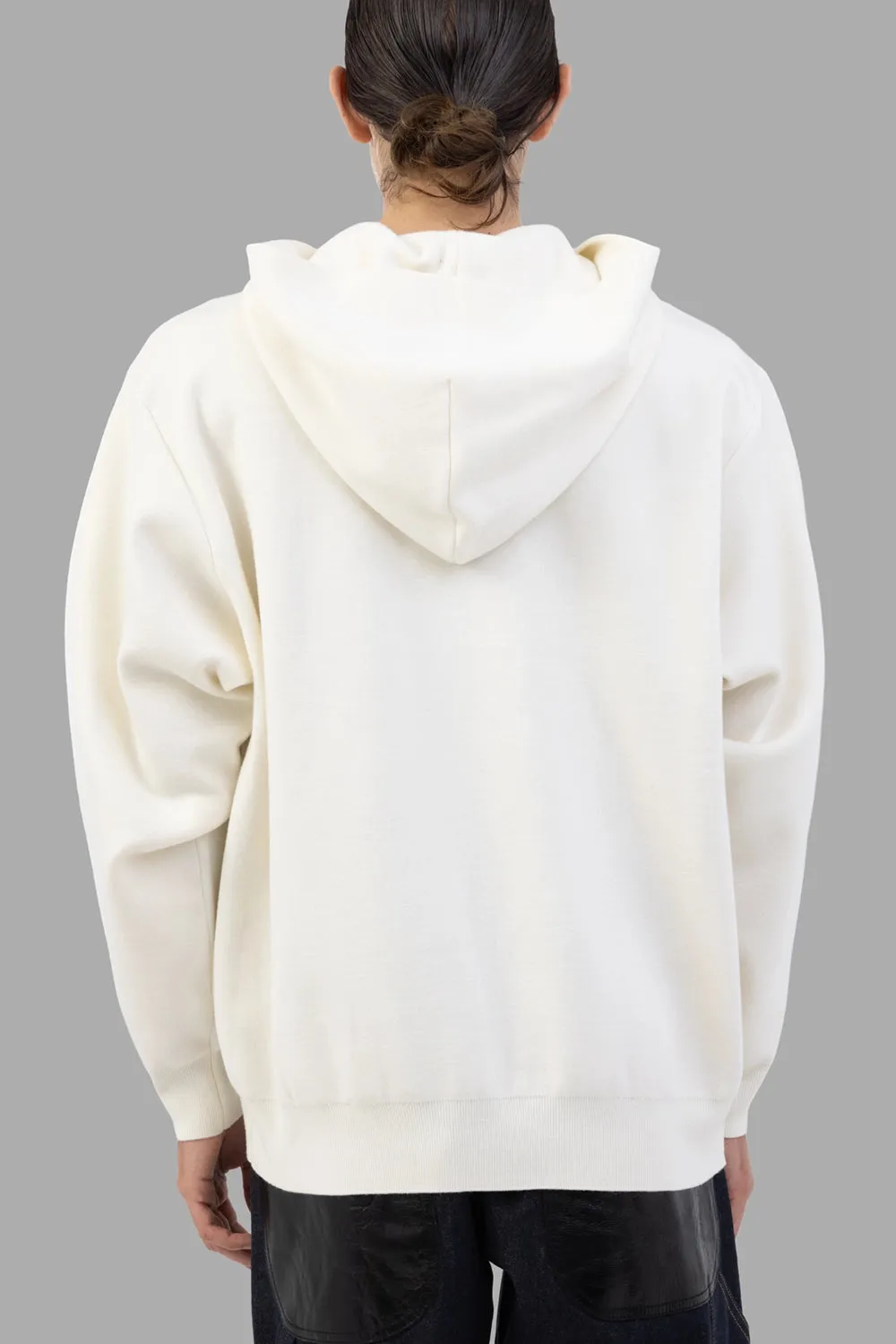Double-Face Knit Hoodie in Off White sold by Plus Zero Concept Store product image thumbnail 2
