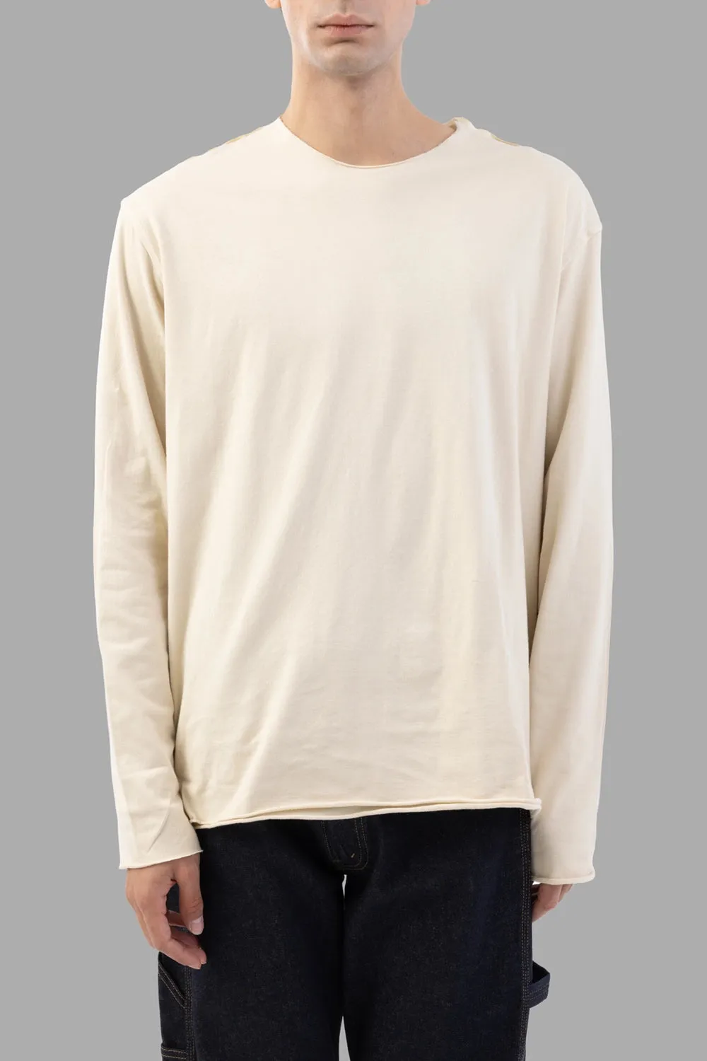 Ecru Layered Long-Sleeve T-Shirt sold by Plus Zero Concept Store