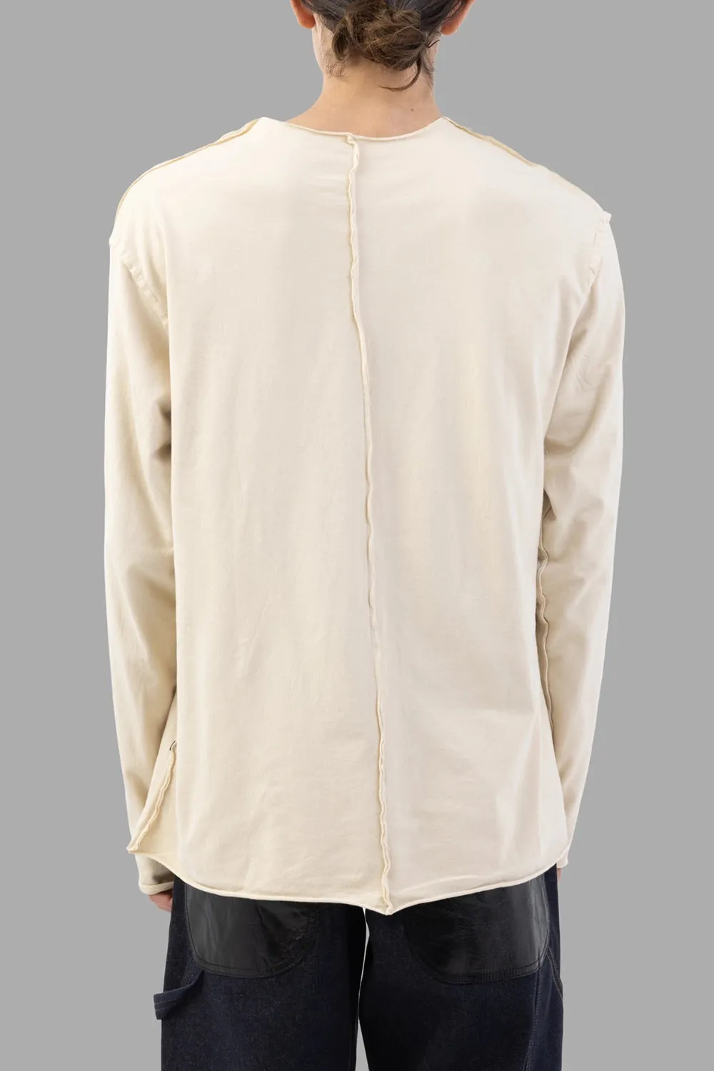 Ecru Layered Long-Sleeve T-Shirt sold by Plus Zero Concept Store product image thumbnail 2