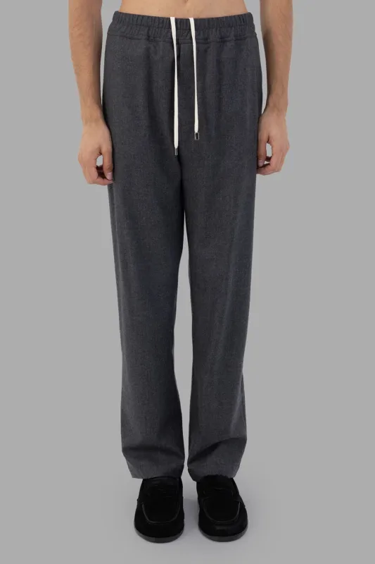 Anthracite Flannel Jogger Trousers sold by Plus Zero Concept Store