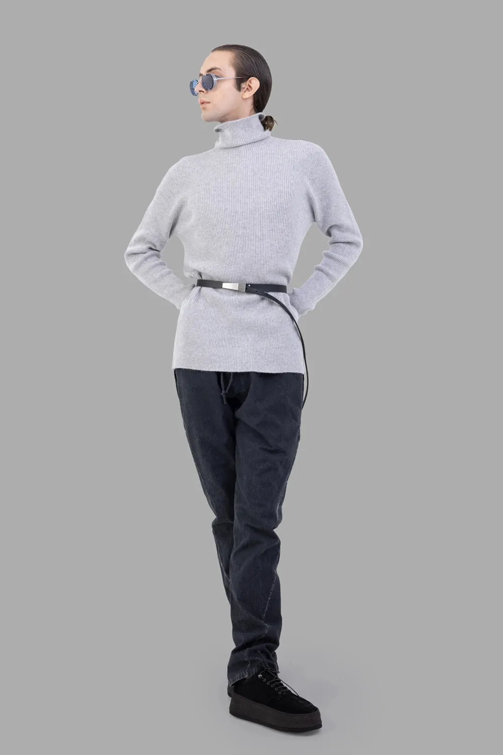 Alu Grey Cashmere Rib Turtleneck sold by Plus Zero Concept Store product image thumbnail 3