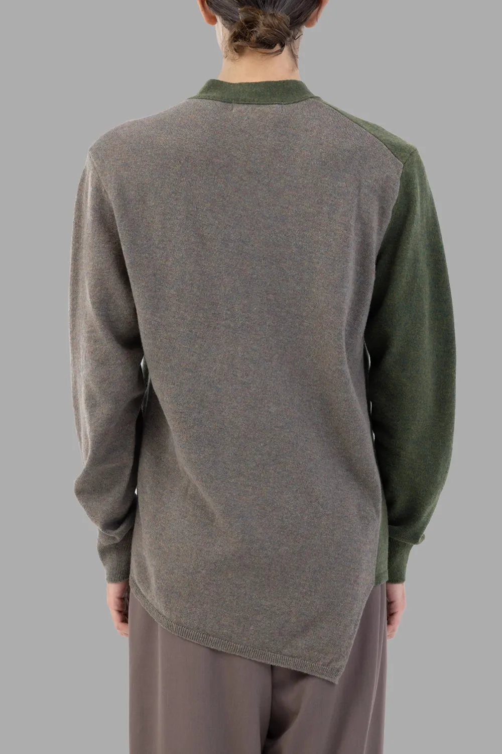 Asymmetrical Button-Front Wool Cardigan sold by Plus Zero Concept Store product image thumbnail 2