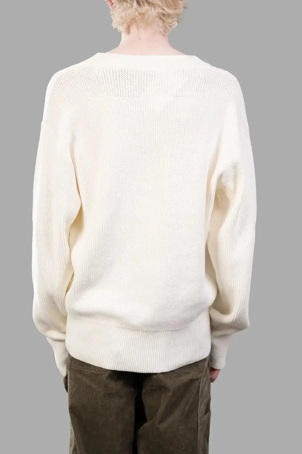 Ribbed V-Neck Cotton Sweater sold by Plus Zero Concept Store product image thumbnail 2