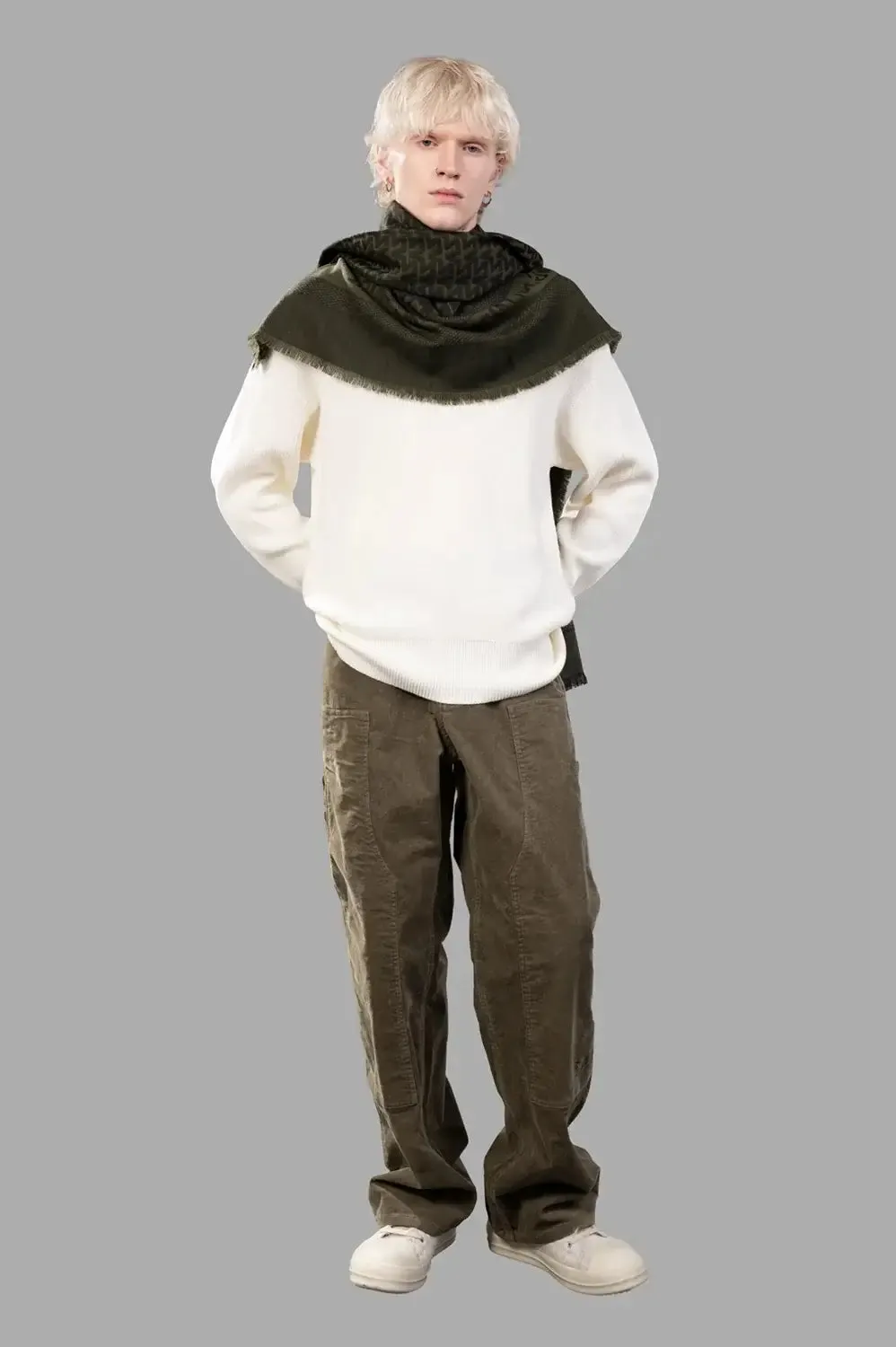 Ribbed V-Neck Cotton Sweater sold by Plus Zero Concept Store product image thumbnail 3