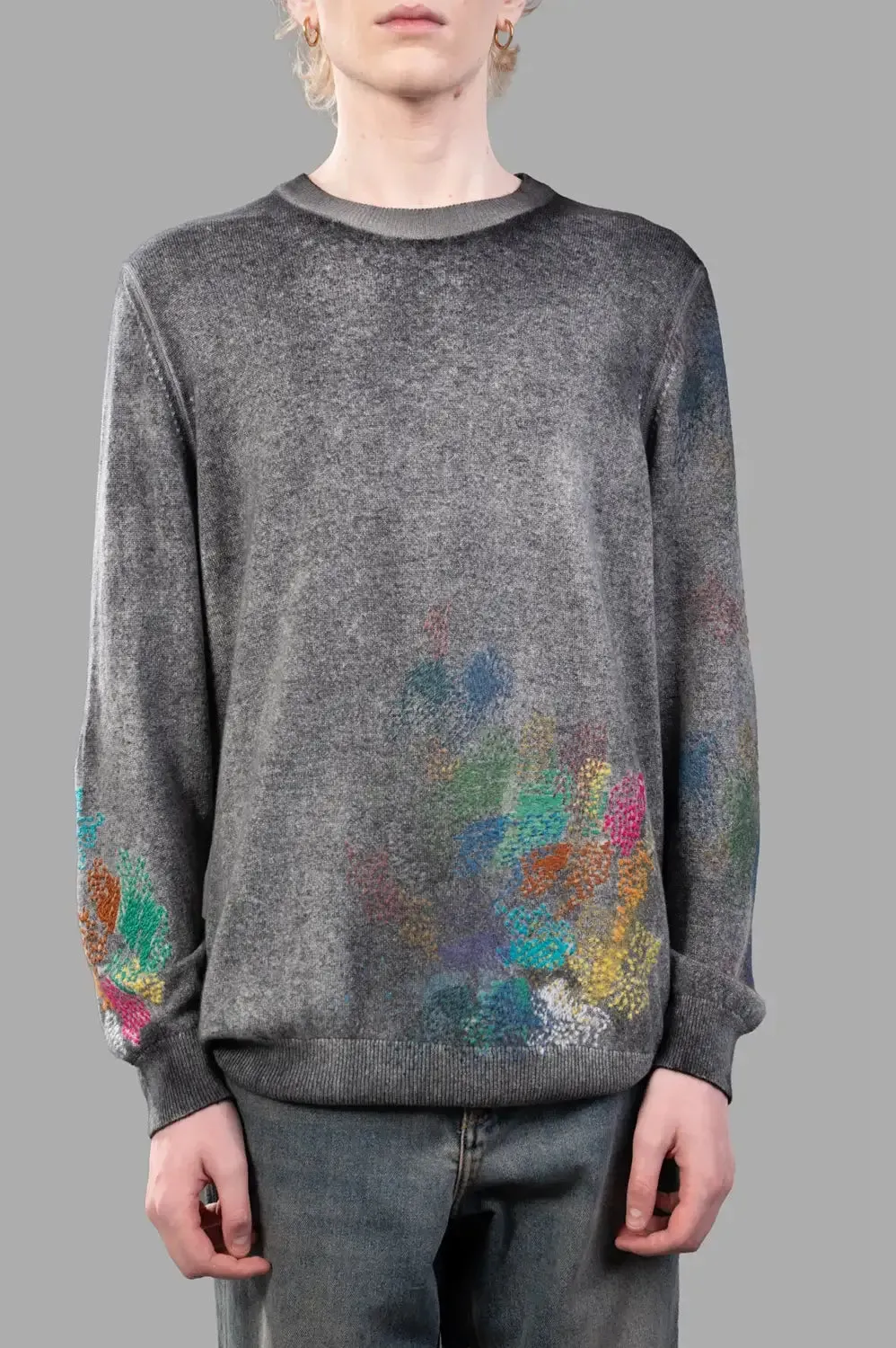 Hand-Painted Cashmere Crewneck Sweater sold by Plus Zero Concept Store product image thumbnail 2