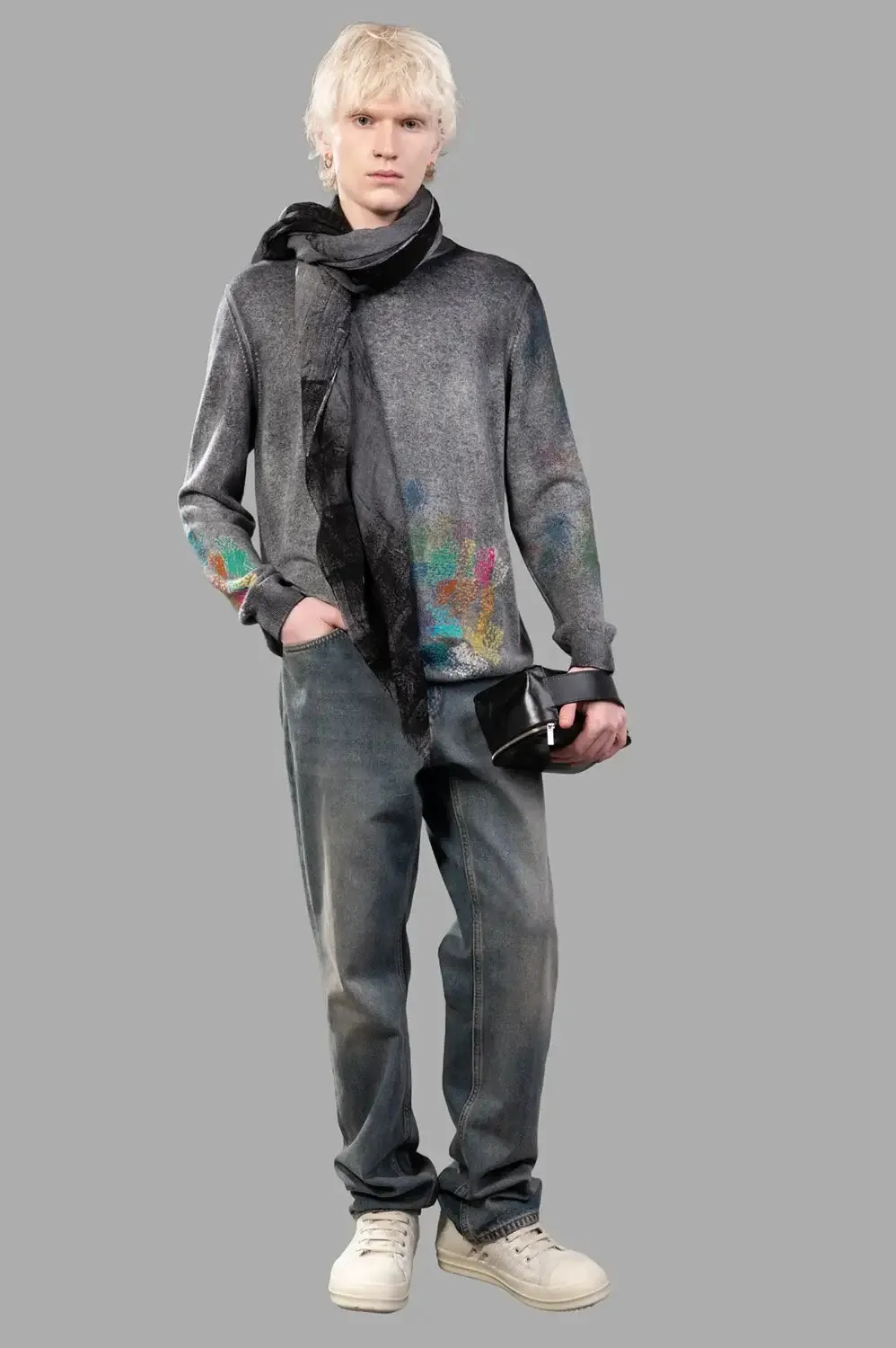 Hand-Painted Cashmere Crewneck Sweater sold by Plus Zero Concept Store