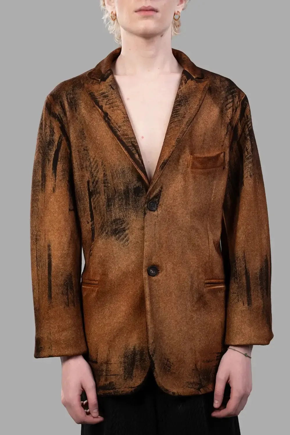 Single-Breasted Spray-Dyed Blazer sold by Plus Zero Concept Store
