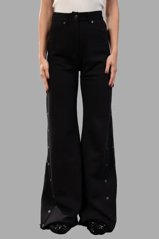 Adonis Bis Wide-Leg Trousers in Black sold by Plus Zero Concept Store