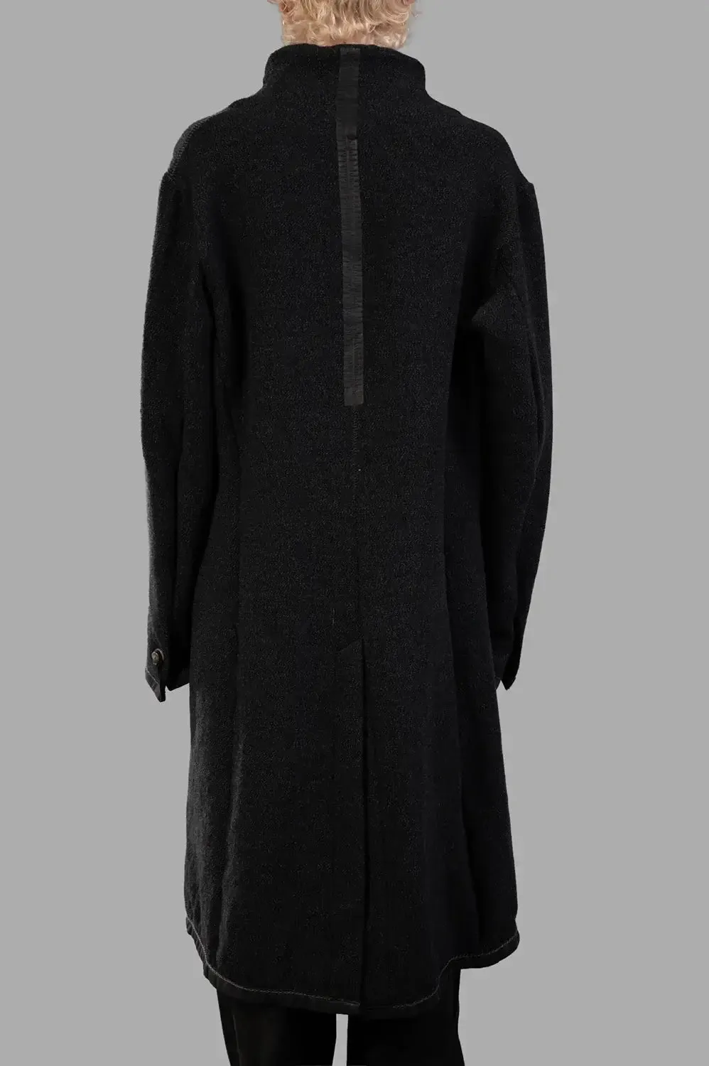 Textured Long Coat in Black sold by Plus Zero Concept Store product image thumbnail 2