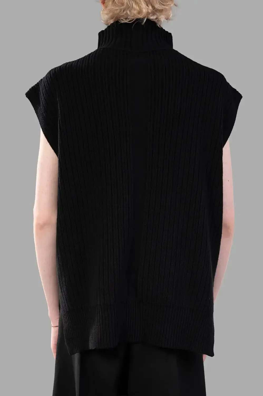 Sleeveless Fisherman Turtleneck in Black sold by Plus Zero Concept Store product image thumbnail 2
