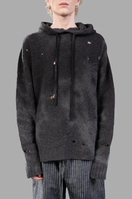 Hooded Top in Dark Grey sold by Plus Zero Concept Store