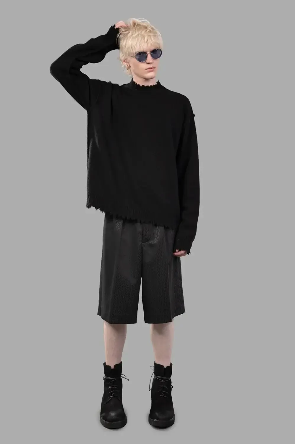 Round Neck Top in Black sold by Plus Zero Concept Store product image thumbnail 4