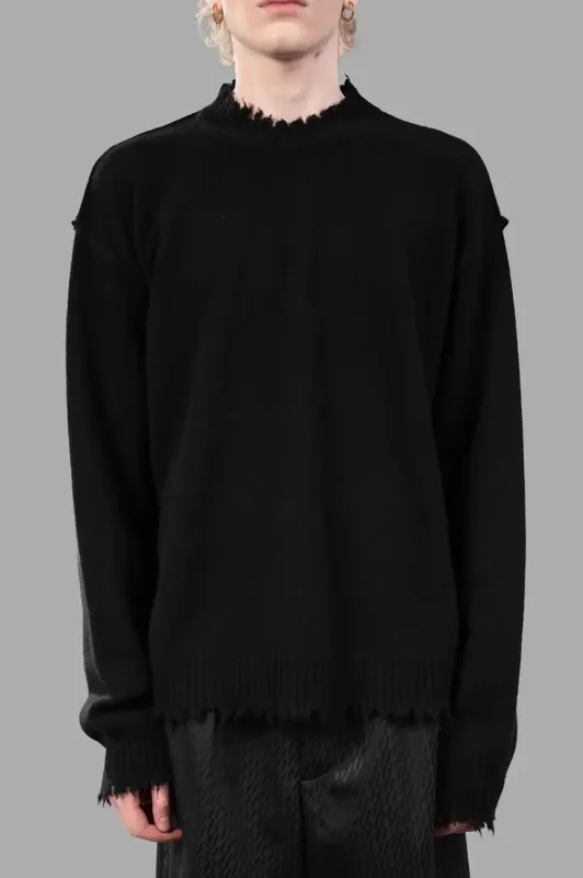 Round Neck Top in Black sold by Plus Zero Concept Store