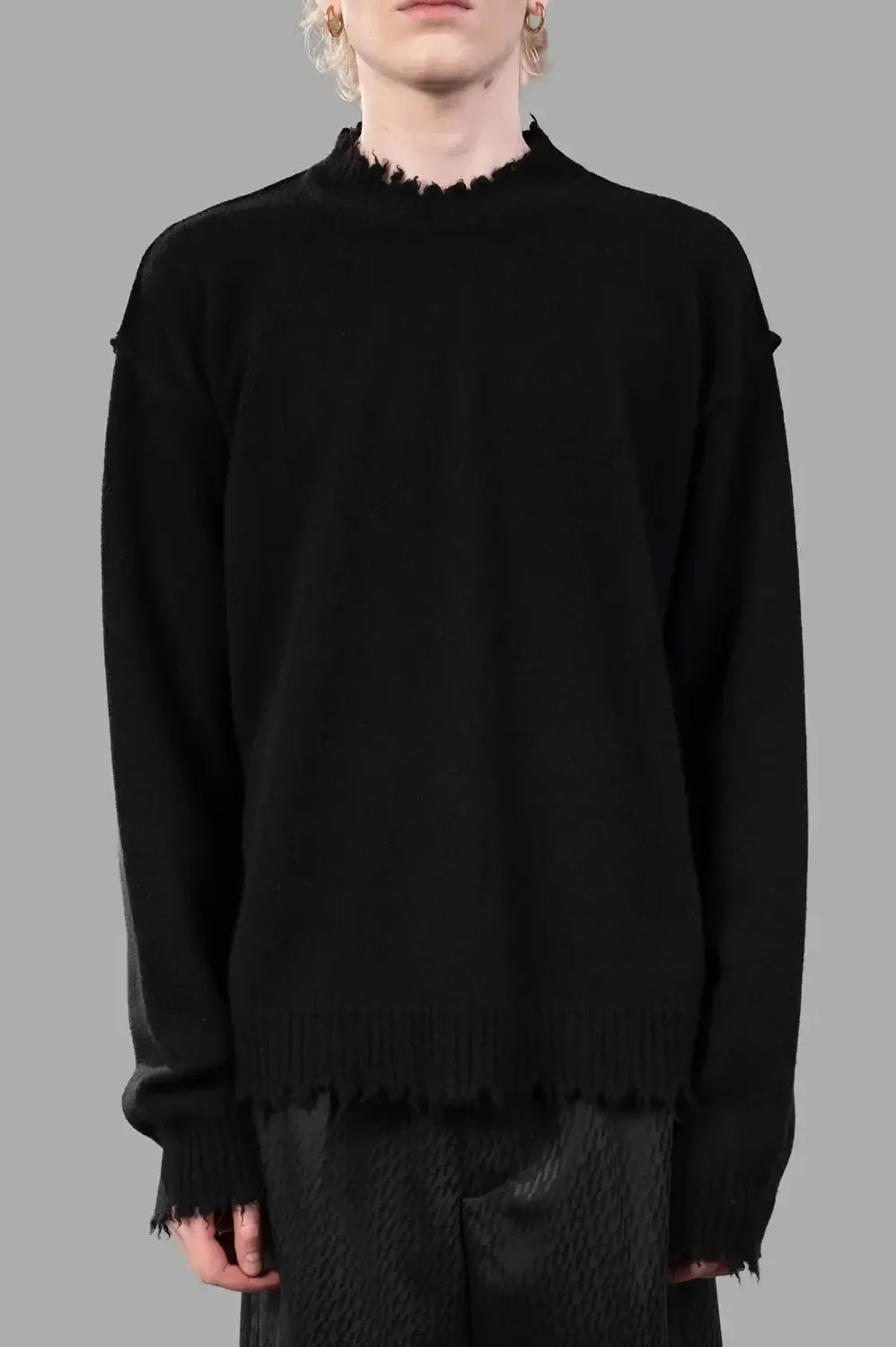 Round Neck Top in Black sold by Plus Zero Concept Store