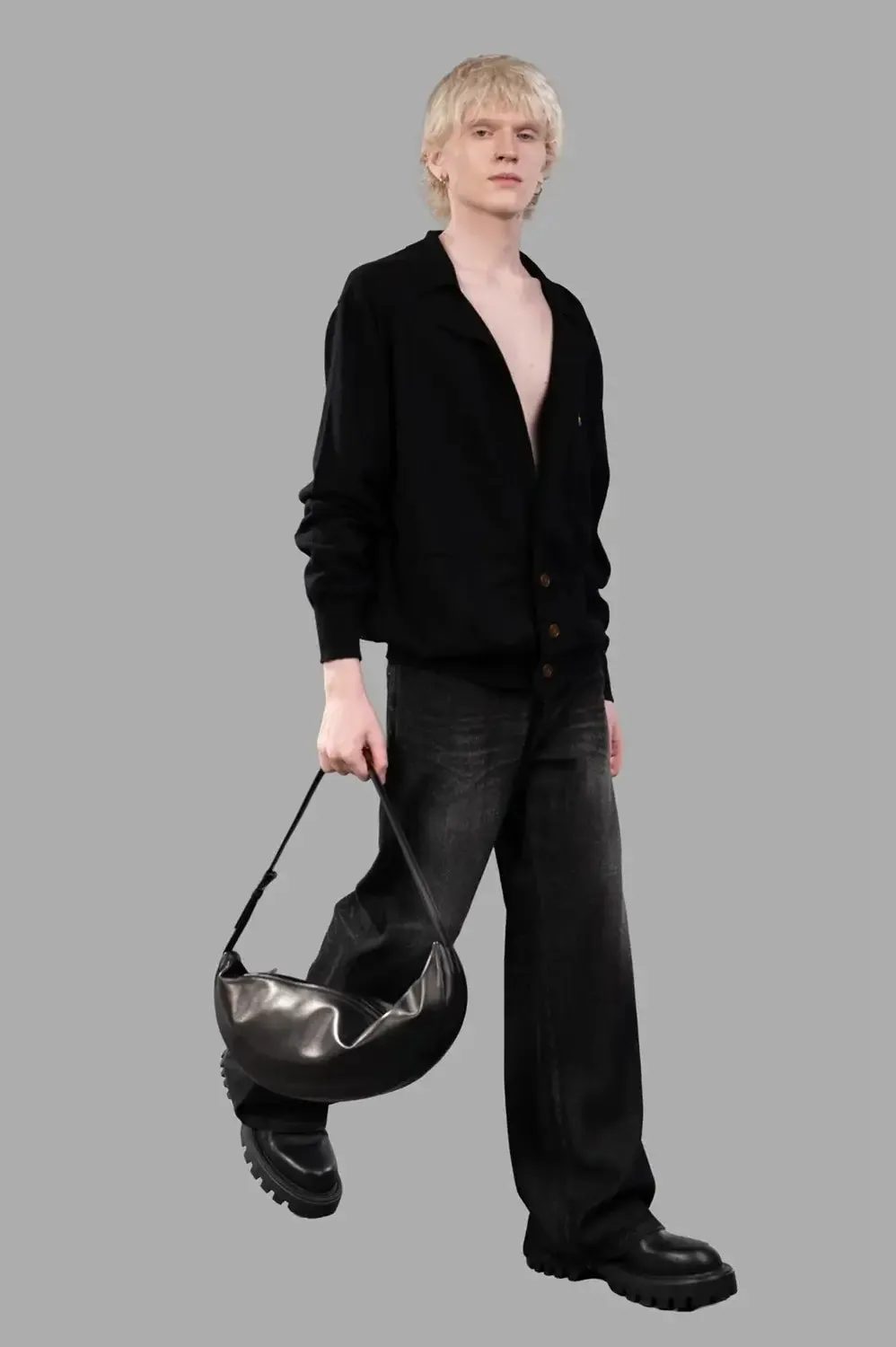 Samuel Cardigan in Black sold by Plus Zero Concept Store product image thumbnail 4