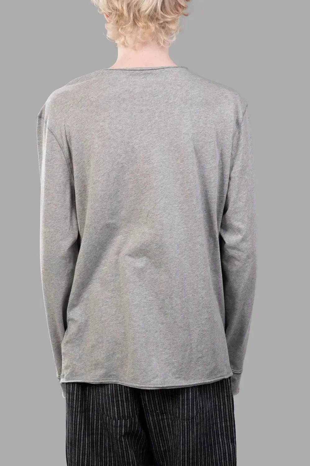 Monastir Long-Sleeve Tunisian T-Shirt in Grey Marl sold by Plus Zero Concept Store product image thumbnail 2