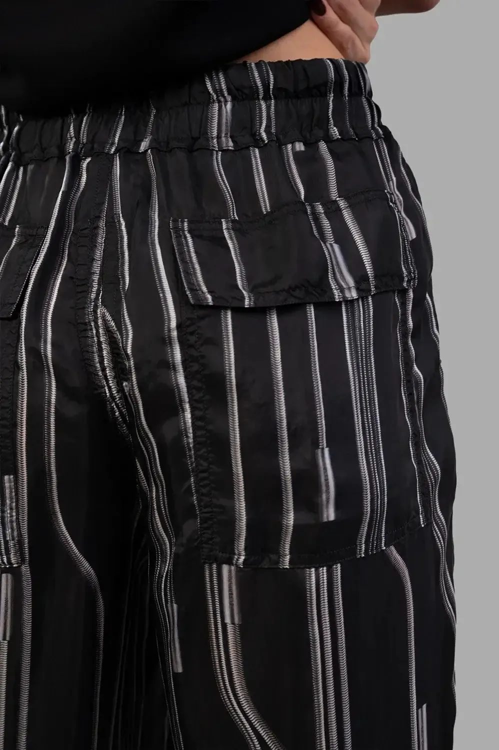 Dietrich Drawstring Trousers in Black/Pearl sold by Plus Zero Concept Store product image thumbnail 3