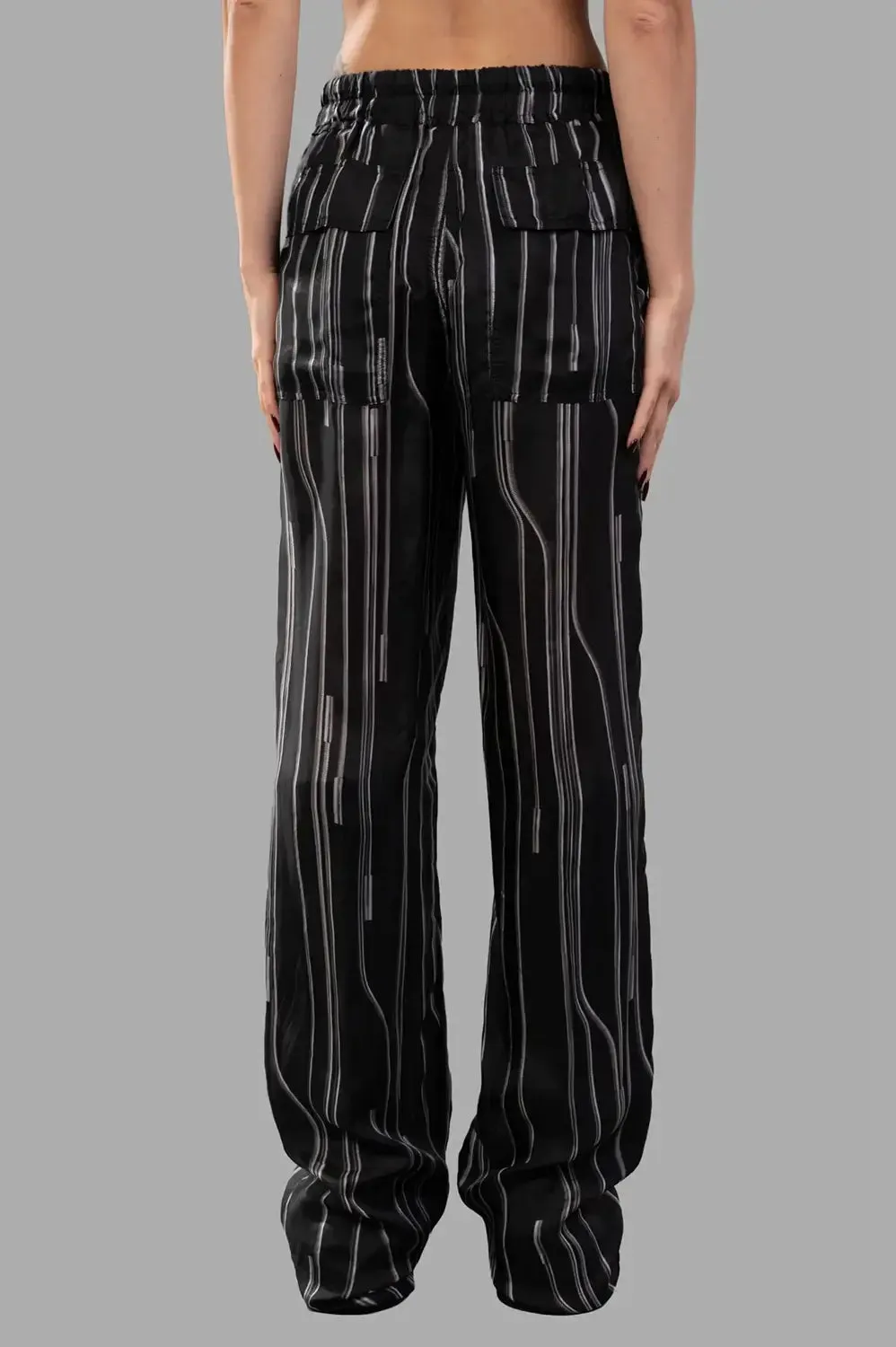 Dietrich Drawstring Trousers in Black/Pearl sold by Plus Zero Concept Store product image thumbnail 2