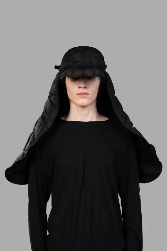 Puffer Scarf Cap with Quilted Veil sold by Plus Zero Concept Store