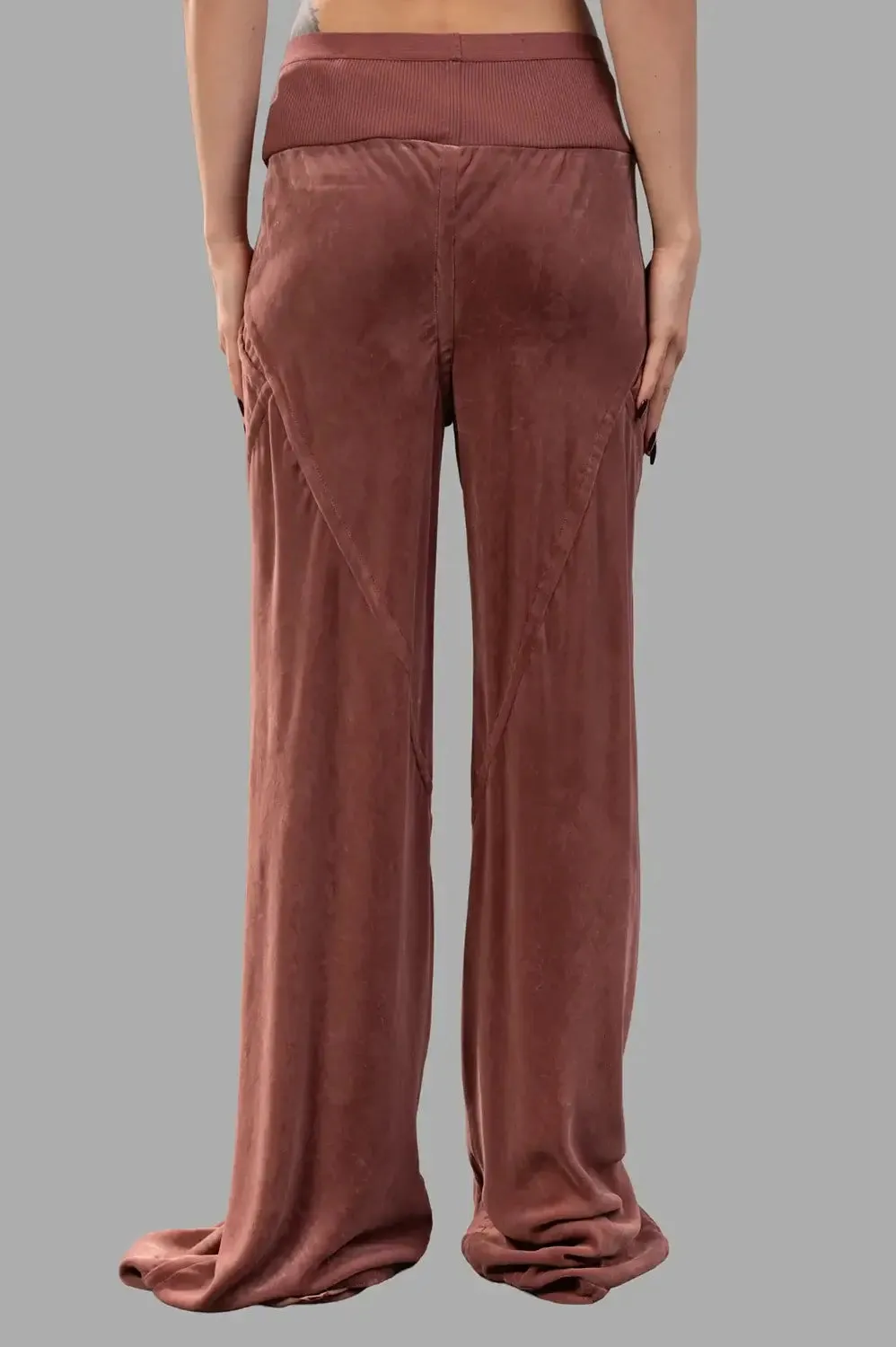 Bias velvet pants in rosewood sold by Plus Zero Concept Store product image thumbnail 3