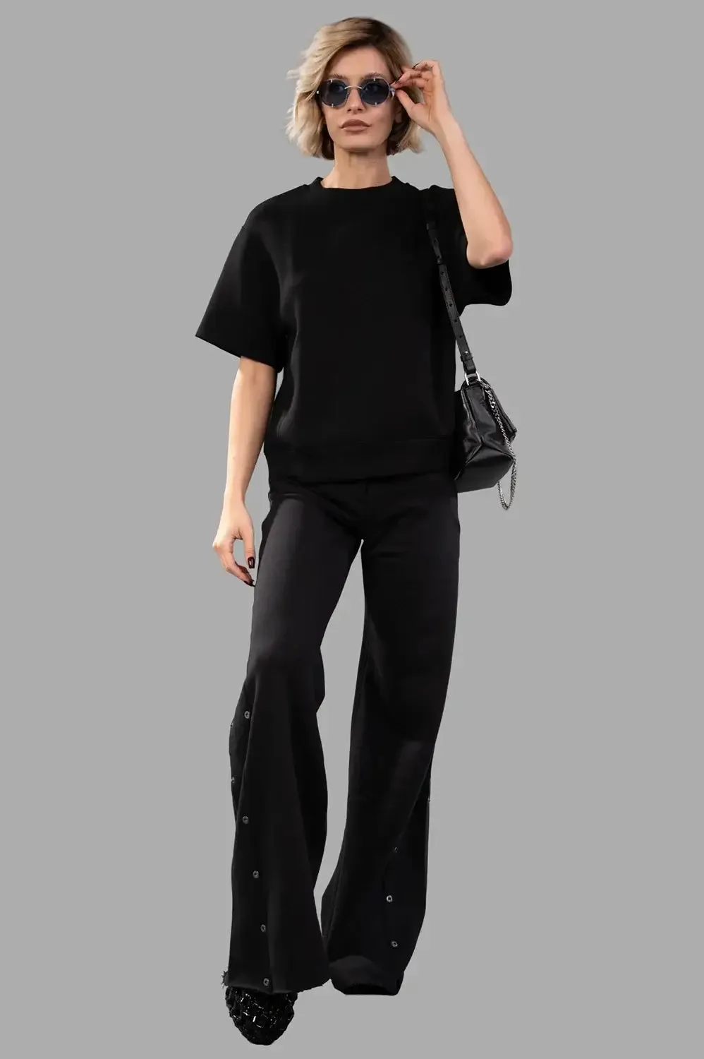 Short-Sleeve Monogram Sweatshirt sold by Plus Zero Concept Store product image thumbnail 3